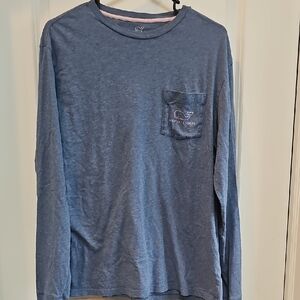 Vineyard Vines Men's Blue Long Sleeve Shirt